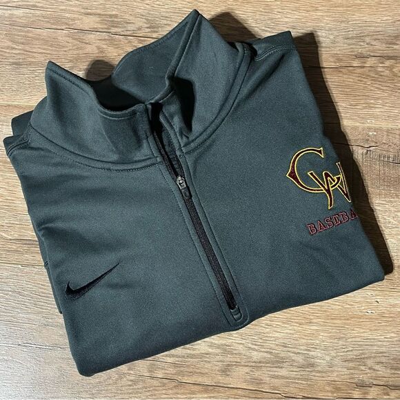 Nike Drifit Pullover Golf Shirt Quarter Zip Columbia Wildcats HS Idaho Baseball - Picture 9 of 9